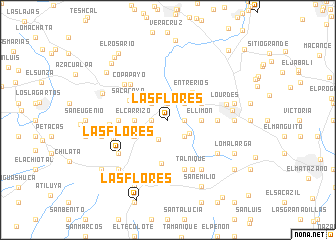 map of Las Flores