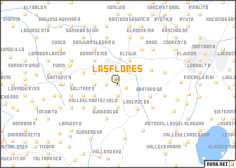 map of Las Flores