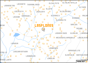 map of Las Flores