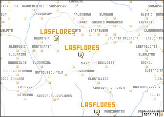 map of Las Flores