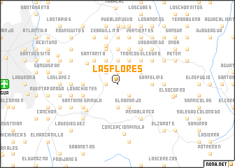 map of Las Flores