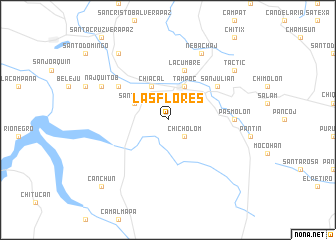 map of Las Flores