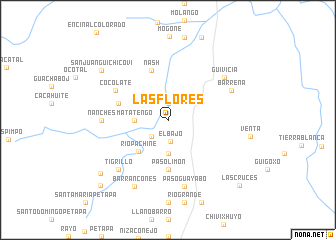 map of Las Flores