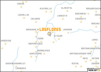 map of Las Flores