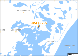 map of Las Flores