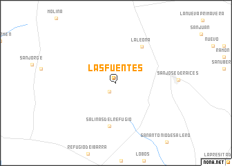 map of Las Fuentes