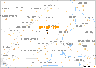 map of Las Fuentes
