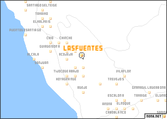 map of Las Fuentes