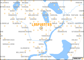 map of Las Fuentes