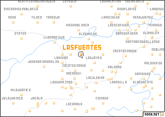 map of Las Fuentes