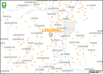 map of Las Gamaz