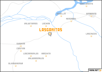 map of Las Gamitas