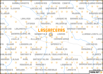 map of Las Garceras