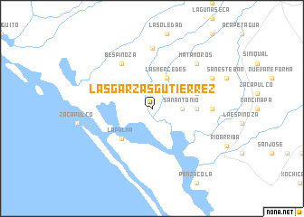 map of Las Garzas Gutiérrez