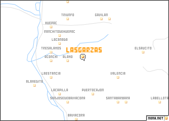 map of Las Garzas