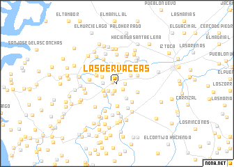 map of Las Gerváceas