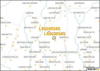 map of Las Gordas