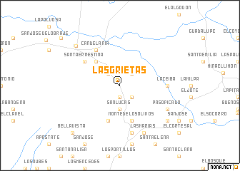 map of Las Grietas