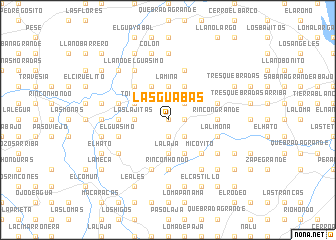 map of Las Guabas