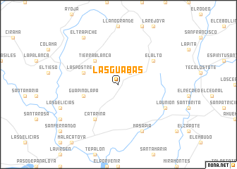 map of Las Guabas