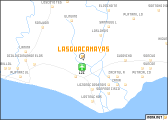 map of Las Guacamayas