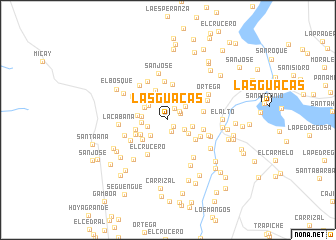 map of Las Guacas