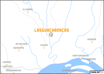 map of Las Guacharacas