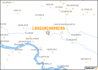 map of Las Guacharacas