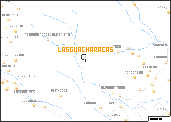 map of Las Guacharacas