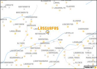 map of Las Guafas