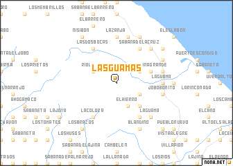 map of Las Guamas