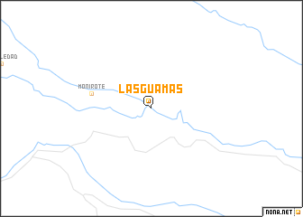 map of Las Guamas