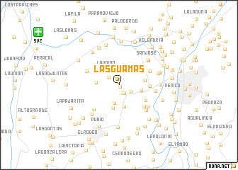 map of Las Guamas