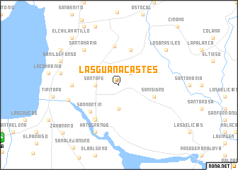 map of Las Guanacastes