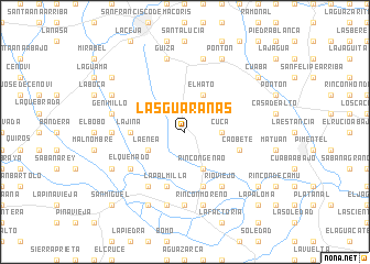 map of Las Guáranas