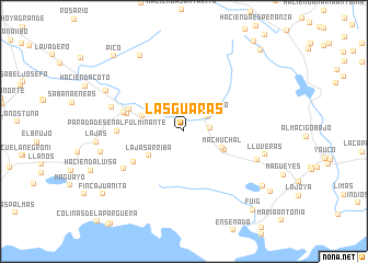 map of Las Guaras