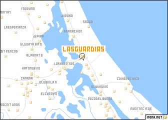 map of Las Guardias