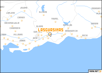 map of Las Guasimas