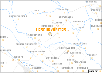 map of Las Guayabitas
