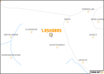 map of Las Habas