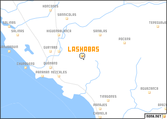 map of Las Habas