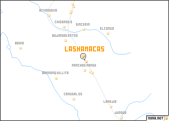 map of Las Hamacas