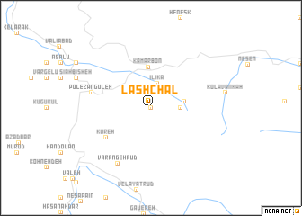 map of Lash Chāl