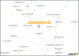 map of Las Hermanitas