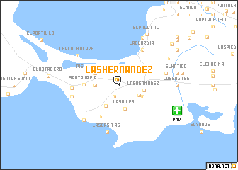 map of Las Hernández