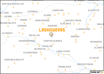 map of Las Higueras