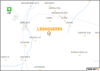 map of Las Higueras