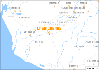 map of Las Higueras