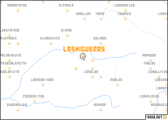 map of Las Higueras