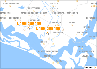 map of Las Higueras